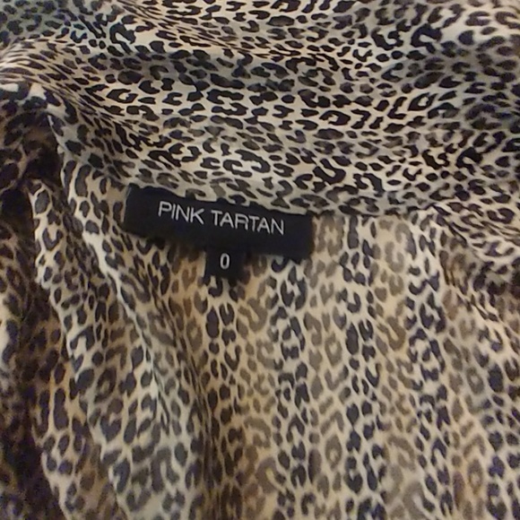 Pink Tartan Long Sleeve Tie Neck Blouse - Picture 5 of 5